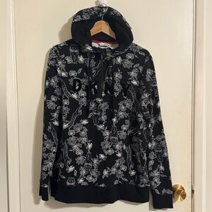 DKNY Black and White Patterned Women's Hoodie